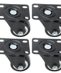 Rcniso Universal 1.5 Inch Silent Furniture Caster, 360° Rotation for Cabinet Legs, Shelf Legs, Stainless Steel, 4 Pieces set