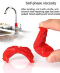 Top Notch Pipe Repair Tape That Seals Waterproof Leaks In A Flash, red self-fusing adhesive for quick plumbing fixes.