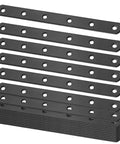 16 Pack Beefy Straight Wood Brackets Heavy Duty Metal Braces 7.68 Inch Flat Mending Plates For Furniture Repair Cold Rolled Steel Black