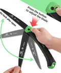 Folding Saw 7 Inch Hand Saw With Pouch D6A M2 Bimetal Blade Pruning and Camping Saw for Tree Wood and Limb Cutting Teflon Coated Blade