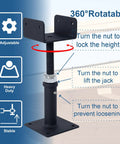 Heavy Duty U Shaped Floor Jacks 4 Pack Adjustable Steel Teleposts showing adjustable screw mechanism and locking nut design.