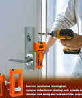 Man using Hinge Jig For Doors With Precise Alignment And Adjustable Measurements A Rugged, User Friendly Router Template