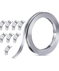 304 Stainless Steel Hose Clamp Assortment Kit With 12 Ft Cut To Fit Metal Strap And 8 Fasteners, adjustable worm gear clamps