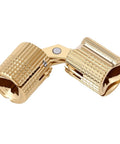 Close-up of Polished Brass Hidden Cabinet Hinges 10 Pack M10x22mm 180 Degree Concealed Cylindrical Hinges