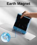 Magnetic Helping Hands Soldering Station With Solder Fume Extractor And 360 Hot Air Gun Holder, hand holding magnetic base.