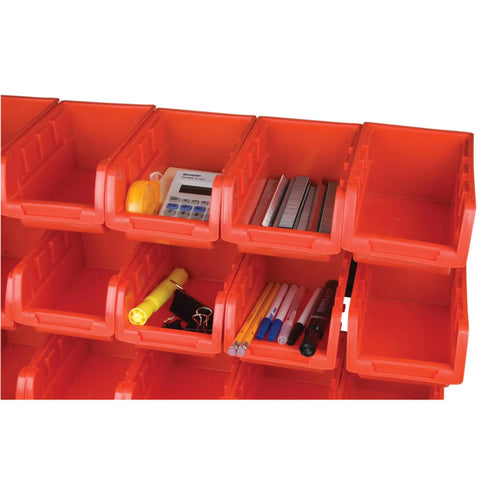 Heavy Duty 15 Bin 3 Tier Table Top Storage Organizer Rack With Wall Mount Brackets Removable Bins Powder Coated Steel