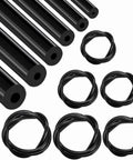 ZAVOOS six-piece black silicone vacuum hose kit with diameters 1/8"–3/8" and rolled coils