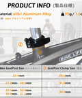 Beefy Aluminum Bike Seat Post Clamp With Quick Release Fits 28.6mm 31.8mm And 34.9mm For MTB Road And Casual Bikes Black