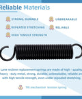 Dead Nuts Reliable Recliner Extension Springs Four Point Seven Five Inch heavy-duty black steel tilt spring for furniture repair.