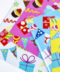 Birthday Party Favor Bags With Handles 32 Pack Goodie Bags 9.8 x 6.7 Inches Colorful Pink Blue Yellow White Gift Bags