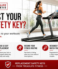 Replacement Treadmill Key For Rebok Models Part 301180 Fits Select Home Treadmills Includes Free Treadmill Lube Easy Install Reliable Accessory For Your Gym Cardio Machine