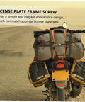 Motorcycle with 4 Pack Black Nylon Motorcycle License Plate Bolts and Screws for Bikes and Scooters Rust Resistant Easy Install Fasteners
