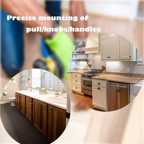 All Metal Adjustable Cabinet Hardware Jig With 5mm And 4mm Drilling Templates used on kitchen cabinets and bathroom vanities