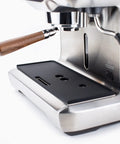 Badass Non Slip Silicone Tamping Mat For Dual Boiler Espresso Machines Includes Vented Drip Tray on stainless steel espresso machine.