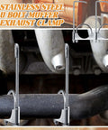 2.5 Inch Universal Exhaust Clamp With Hanger, Heavy Duty Muffler Hanger Kit For Cars And Trucks, Galvanized Steel Clamp Ensures Tight Fit