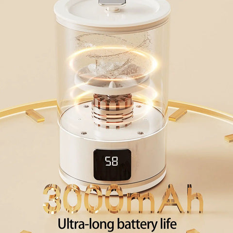 Portable Cordless Washing Machine For Socks And Delicates 3000Mah Battery hands-free mini scrubber with clear housing.