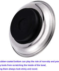 Underside view of the 8 Piece Magnetic Bowls And Trays Set 6 Inch Round Stainless Steel Magnetic Parts Organizer