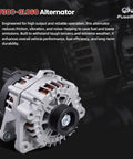 180 Amp Alternator Replacement For Hyundai Palisade 2020 To 2023 And Kia Telluride 2020 To 2022 3.8L V6 CW Rotation S6 Pulley