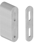 16 Pack Heavy Duty Stainless Steel Flat Mending Plates 3 3/4 Inch By 7/8 Inch Brushed Metal Repair Brackets with slotted holes.