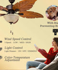 Direct Replacement Ceiling Fan Remote Control Kit With 3 Speeds, Light Dimmer And Color Temperature Control, Universal Compatibility