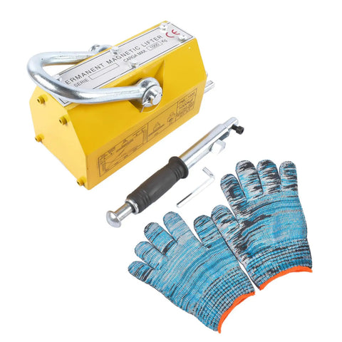 Permanent Magnetic Lifter Lifting Magnet For Steel Sheets 2200 Lbs 1000 Kg Neodymium Hoist Industrial Grade Rigging Tool displayed