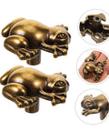 Frog Shape Pull Handles 2 Pack Vintage Style Metal Cabinet Drawer Pulls for Wardrobe Dresser and Kids Room Hardware Durable
