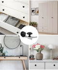 Set Of 18 Black 30mm Cabinet Knobs And Drawer Pulls With Screws For Dressers And Kitchens Durable Matte Finish Easy Install