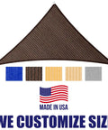 Brown Sun Shade Sail Triangle Canopy For Patio And Backyard That Blocks 95 Percent Of UV Light Breathable And Water Permeable