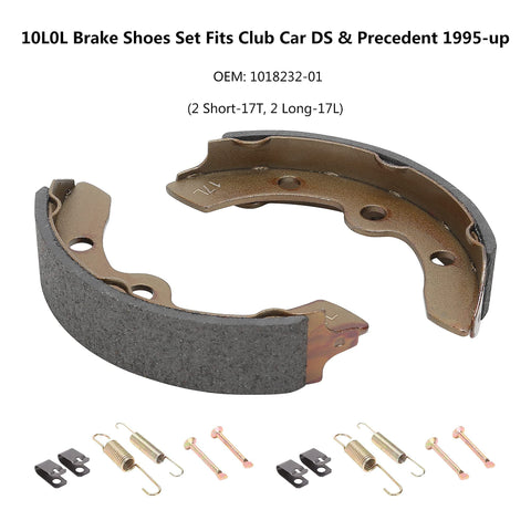 Golf Cart Brake Shoes And Spring Kit To Boost Braking Power For Club Car DS And Precedent 1995 Up; shoes, springs.