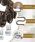 Complete Couch Upholstery Spring Repair Kit With 8 Tough 25 Inch Sofa Springs And 50 Foot Stay Wire To Stop Saggy Sofas Dead Cold and professional clips for springs.
