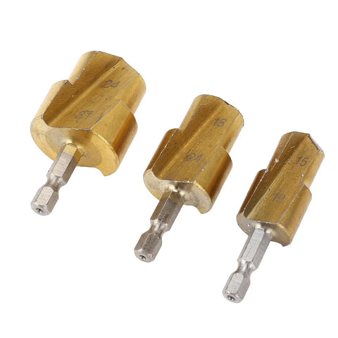 Beefy Pipe Reamer Bit Set With High Carbon Steel Step Drill Kit For PPR Plastic Pipes Expands Holes At 19mm 24mm 31mm Standard Shank