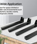 16.5 Inches Heavy Duty Folding Table Legs 4 Pack Metal Trestle Feet With Screws Self Locking Spring Hinge on a table