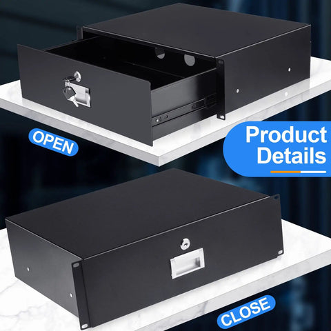 Pro Grade Heavy Duty 19 Inch Server Rack Drawers In A Complete Three Piece 2U 3U 4U Metal Set Featuring Keyed Locks And Ergonomic Grips For Hella Smooth Organization
