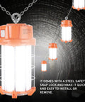 High Output 250W LED Temporary Work Light With 37500 Lumens 5000K Daylight White 360 Degree Beam IP64 Durable Construction