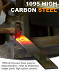 1095 High Carbon Steel Knife Making Flat Bar 12 By 1.5 By 0.12 Inch Annealed Pack Of 5 Forge Stock shown being hammered.