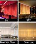 Dynamic Color Shifting Led Wall Washer Lights in stylish Bar, KTV, Beverage Shop, and Tea House settings.