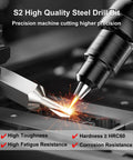 S2 steel drill bit in use from 52-In-1 Precision Screwdriver Set With Magnetic Mini Repair Tool Kit for electronics