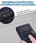 Testing anti static mat with ESD wrist strap and ground wire, heat resistant silicone up to 932F for electronics repair