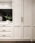 Installed 10 Pack Dope Adjustable Cabinet Drawer Pulls In Champagne Bronze 4 Inch Length 102mm Cabinet Handles On White Cabinet