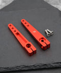 Two Pack 1.75 Inch 25T Aluminum Servo Arm Horns With Screws For Futaba Hitec Savox Power HD Servos, red servo arms with screws.