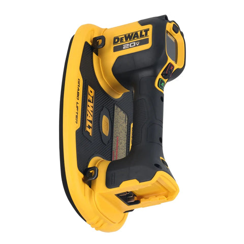 DeWalt 20v Max Cordless Grabo Vacuum Suction Lifter With Built In Pressure Sensor For Heavy Materials Up To 265 Lbs Bare Tool Only side view on a white background.