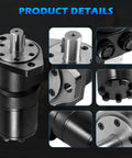 Hydraulic Motor For Eaton Char-Lynn H Series 1 Inch Shaft Diameter With 1/4-20 UNC-2B Thread Woodruff Key And NBR Seal Replacement