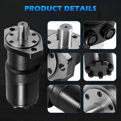 Hydraulic Motor For Eaton Char-Lynn H Series 1 Inch Shaft Diameter With 1/4-20 UNC-2B Thread Woodruff Key And NBR Seal Replacement