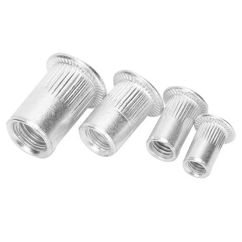 Rocksolid Hand Rivnut Tool Kit With 100 Pcs Blind Riveting Set Of Aluminum M4 M5 M6 M8 Hardware For Durable Fixes On Any Project, aluminum rivnuts M4-M8