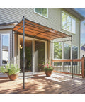 Small 5x8 Gazebo Canopy Tent Instant Outdoor Shelter Sun Shade For Patio Backyard Garden And BBQ Tan Color Easy Setup