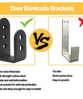 Heavy Duty 2x4 Door Barricade Brackets Built To Last Steel U Bracket For Home Barn Shed Garage Gate Security Reinforcement comparison