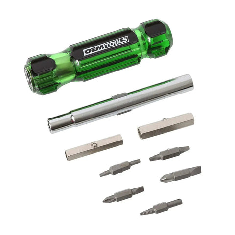 13 In 1 Multi Screwdriver And Nut Driver With Schrader Valve Tool with impact resistant handle and interchangeable bits