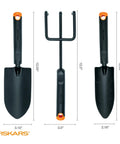 Three Piece Garden Tool Set With Trowel Transplanter And Cultivator Durable Rust Resistant Steel Heads And Ergonomic Handles For Planting Digging And Soil Aeration No Fuss Yard Work