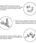 310 Piece Stainless Steel 304 Hex Socket Head Cap Bolts Screws Nuts Kit With Allen Wrench M2 M4 M6 M8 M10 M12 M16 M20 For DIY Projects Robotics And Mechanical Fasteners pieces displayed in groups against a white background.