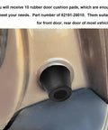 Tough As Nails Rubber Door Buffer Pads 10 Pack Auto Front Rear Shock Absorber Cushions in door cutout for vehicles.